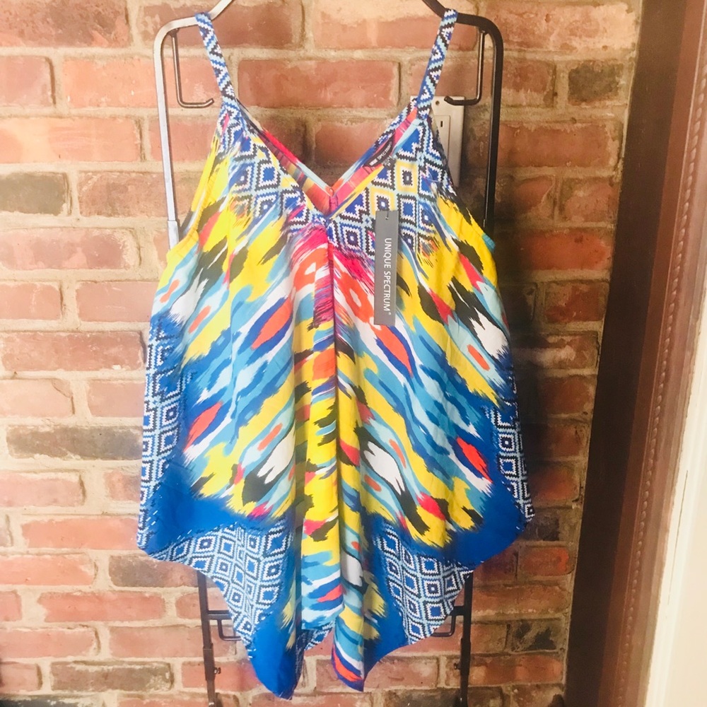 FLOWY V NECK SUMMER TANK TOP